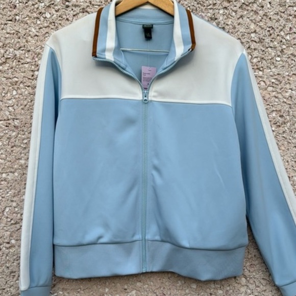 Classic Vintage Look Track Jacket in Baby Blue - Picture 4 of 5